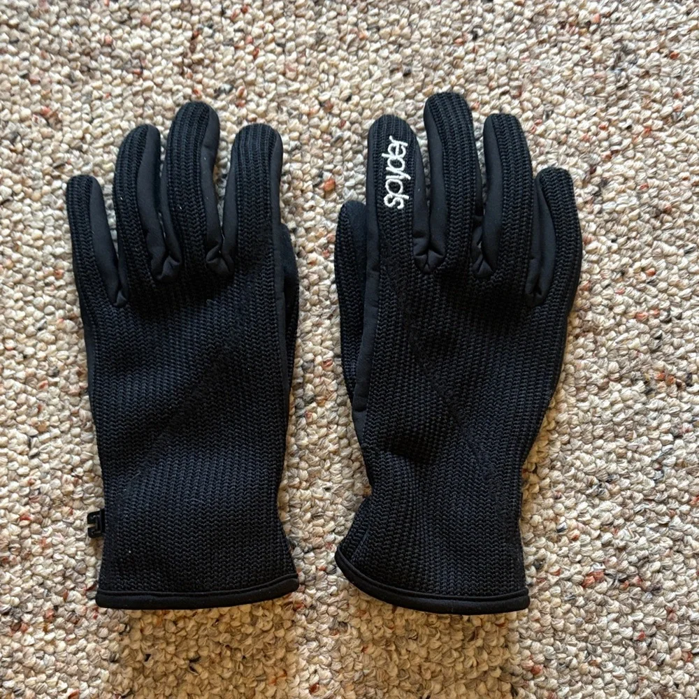 Spyder Black Winter Gloves - Picture 1 of 3